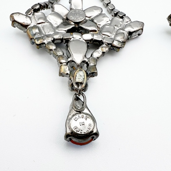 🔶NICKY BUTLER FASHION Blue Crystal Flower Basket Chandelier Drop Earrings NEW - Picture 11 of 16